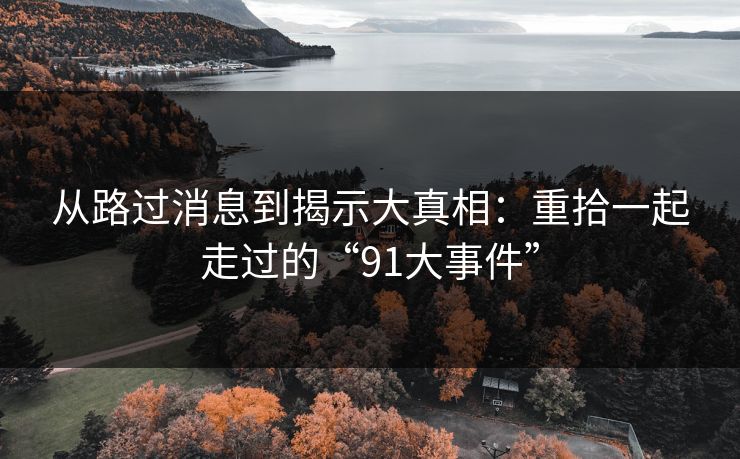 从路过消息到揭示大真相：重拾一起走过的“91大事件”
